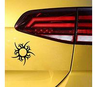 Stukk Stickers Autocollant en Vinyle pour fenêtre de Voiture Motif Soleil Tribal 14 cm x 14,3 cm - Noir