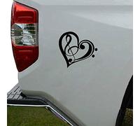 Stukk Stickers Autocollant JDM en Vinyle pour fenêtre de Voiture Motif cœur de Rock 12,7 x 11,9 cm - Noir