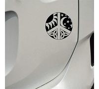 Stukk Stickers Autocollant JDM en Vinyle pour fenêtre de Voiture Motif Symbole de la Paix 15,2 x 15,2 cm - Noir