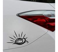 Stukk Stickers Autocollant JDM en Vinyle pour fenêtre de Voiture Motif Vagues de Soleil 15,6 x 10,8 cm - Noir