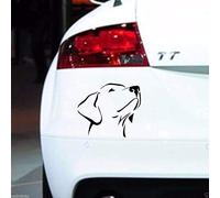 Stukk Stickers Labrador Retriever Chien de fenêtre Amusant Autocollant Vinyle décalque Noir/Blanc 14cm x 12cm - Noir