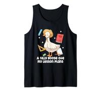 Stuly Goose Teacher Funny Une oie Stupide a mangé Mes Plans de Cours Débardeur