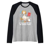 Stuly Goose Teacher Funny Une oie Stupide a mangé Mes Plans de Cours Manche Raglan