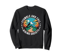 Stumble and Fall Hiking Society Funny Retro Hiking Society Sweatshirt