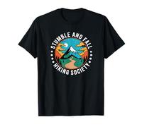 Stumble and Fall Hiking Society Funny Retro Hiking Society T-Shirt