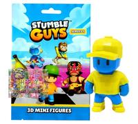 Stumble Guys Lot de figurines 3D à collectionner Série 5 Chrome - Figurine 11ème Polygone Guy + carte d'anniversaire exclusive