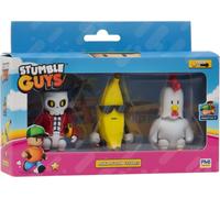 Stumble Guys Mini Action Figures 3 Pack B Banana Guy Poulet Capt Nohart