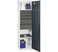 Stumpf Armoire à outils et à matériel 3000, RAL 7035/7016, 5 tiroirs, 2 bacs