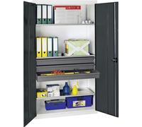 Stumpf Armoire à outils et matériel 3000, RAL 7035/7016, 3 tiroirs, 3 bacs