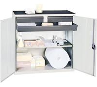 Stumpf Armoire à outils et matériel série 3000 gris clair + 2 tiroirs 100 mm + 1 tiroir 100 mm traversant + 1 tablette coulissante - 3007307