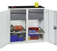 Stumpf Armoire à outils et matériel série 3000 gris clair + 2 tiroirs 100 mm + 2 tiroirs 200 mm + 2 tablettes coulissantes - 3002307
