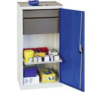 Stumpf Armoire à outils et matériel série 3000 gris clair / bleu gentiane + 1 tiroir 100 mm + 1 tiroir 200 mm + 1 tablette coulissante - 3001374