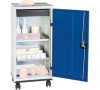 Stumpf Armoire à outils S3000 RAL 7035/5010 1 tiroir 100 mm 2 étagères à bacs