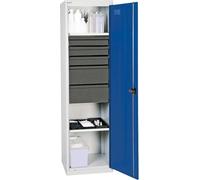 Stumpf Armoire à outils S3000 RAL 7035/5010 2 étagères de bacs 5 tiroirs