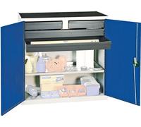 Stumpf Armoire à outils S3000 RAL 7035/5010 4 tiroirs. Tiroirs 1 fond de bac