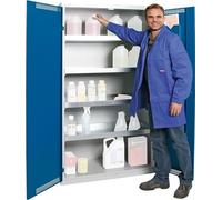 Stumpf Armoire d'environnement BP-4 gris clair / bleu gentiane + 4 bacs de rétention sur toute la longueur - 7598074