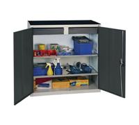 Stumpf Metall STUMPF Armoire à outils / d'appoint H1000×I1000×P500mm 1 tiroir 2 portes gris/bleu Quantité:1