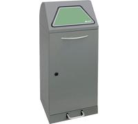 Stumpf Sortsystem Modul-Vario 75 gris alu-structure Seau intérieur, 75 litres, pédale