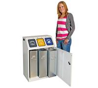 Stumpf Triple collecteur de déchets Triplex gris clair Seau intérieur 3 x 30l - 635-075-0-2-300