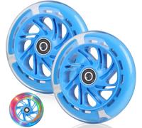 Stunt 2 X 120mm Led Light Up Scooter Wheels With Abec 9 Bearings, 88a Hardness, Suitable For All Kinds Of Scooters, Blue