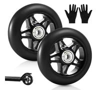 Stunt Lot de 2 roues de rechange pour trottinette avec ABEC, 9 roulements en aluminium pour scooter, voitures à bascule, voitures extrêmes 100 mm