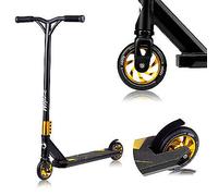LIONELO Trottinette WHIZZ, roulements à Billes ABEC-9, Plateau en Aluminium, système de Compression HIC, Roues de 110 mm, Guidon Large en T, Frein Flex Fender MN Steel - Design Unique (Bleu)