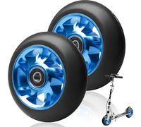 Stunt Scooter Replacement Wheels 100mm With Abec-11 Bearing Aluminium Spoke Core Fits Most Scooters And Scooters (2 Pack) Blue