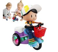 Stunt Tricyccle Toy - Outdoor Toddlerr Tricycle - Tricyycle Toy - Joy Beginner Toddler Training Bicycle - Rotation Music Game for Home, Travel, Preschool Children