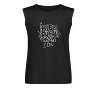 Stupeflip Hippie Clothes Men's Tank O-Neck Tops 100% Cotton Unisex Vests Sleeveless Black M