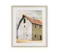 Stupell Industries Affiche encadrée « Rustic Big Barn Red » sous verre, marron, 43,2 x 53,3 cm, facile à accrocher et robuste, fabriquée aux États-Unis par Susan Jill
