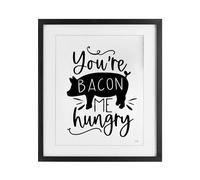 Stupell Industries Affiche encadrée « You're Bacon Me Hungry » sous verre, design par Lux + Me Designs, 40,6 x 33 cm