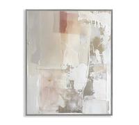 Stupell Industries Art abstrait brossé subtil blanc encadré par Riley B, 35,6 x 27,9 cm