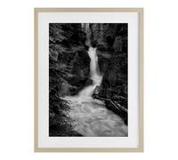 Stupell Industries Banff National Park Waterfall Birch Affiche encadrée sous verre, design par Jon Evan, 50,8 x 35,6 cm