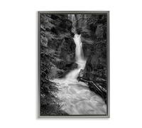 Stupell Industries Banff National Park Waterfall Gold Frame Floater Canvas Wall Art, Design by Jon Evan, 63,5 x 43,2 cm