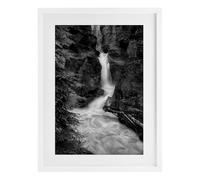 Stupell Industries Banff National Park Waterfall White Affiche encadrée sous verre, design par Jon Evan, 58,4 x 43,2 cm