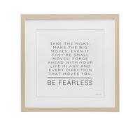 Stupell Industries Be Fearless Impression encadrée blanche sous verre, design par Susan Ball, 40,6 x 40,6 cm