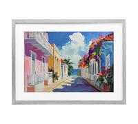 Stupell Industries Coastal Colors Town Architecture Grey Affiche encadrée sous verre, design par Franklyn Gregory, 43,2 x 58,4 cm