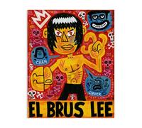 Stupell Industries El Brus Lee Iconic Culture Art mural sur toile, design par Jorge R. Gutierrez, 50,8 x 40,6 cm
