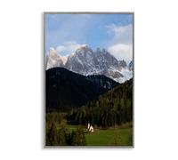 Stupell Industries Giclée encadrée de la chapelle solitaire en Dolomites par Jared Kreiss, 45,7 x 30,5 cm