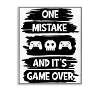 Stupell Industries Giclée encadrée One Mistake It's Game Over par Marcus Prime - 30 x 24 cm