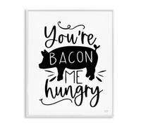Stupell Industries Giclée encadrée You're Bacon Me Hungry par Lux + Me Designs, 30 x 24 cm