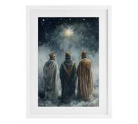 Stupell Industries Impression encadrée 3 mages et étoile du Nord sous verre, design par Petal Prints Design, 58,4 x 43,2 cm