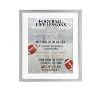 Stupell Industries Impression encadrée de football sous verre, par Kim Allen, 40,6 x 33 cm