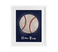 Stupell Industries Impression encadrée Game On Home Run sous verre, design par Christine Simpson Art, 21 x 17 cm