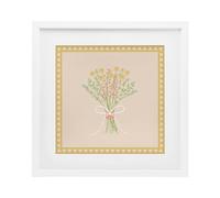 Stupell Industries Impression encadrée jaune bouquet de printemps noir sous verre, design par Adrienne Morris, 40,6 x 40,6 cm