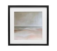 Stupell Industries Impression encadrée noire sous verre Paysage muté Soft Coast par Petal Prints Design, 33 x 33 cm