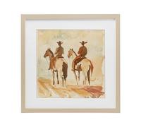 Stupell Industries Impression encadrée Western Aquarelle Cowboys Left Black Under Glass, design by Petal Prints Design, 40,6 x 40,6 cm