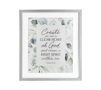 Stupell Industries Lettered and Lined Affiche encadrée en bouleau avec cœur propre et esprit droit 40,6 x 33 cm