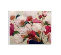 Stupell Industries Lush Haiku Plaque murale Motif fleurs roses et blanches par Annabelle Hall 28 x 35,6 cm