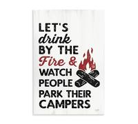 Stupell Industries Lux + Me Designs Plaque murale Let's Drink by the Fire 38 x 25 cm